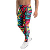 Psychedelic Geometric Print Men's Leggings-grizzshop