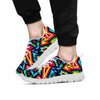 Psychedelic Geometric Print Men's Sneakers-grizzshop