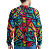 Psychedelic Geometric Print Men's Sweatshirt-grizzshop