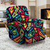 Psychedelic Geometric Print Recliner Cover-grizzshop