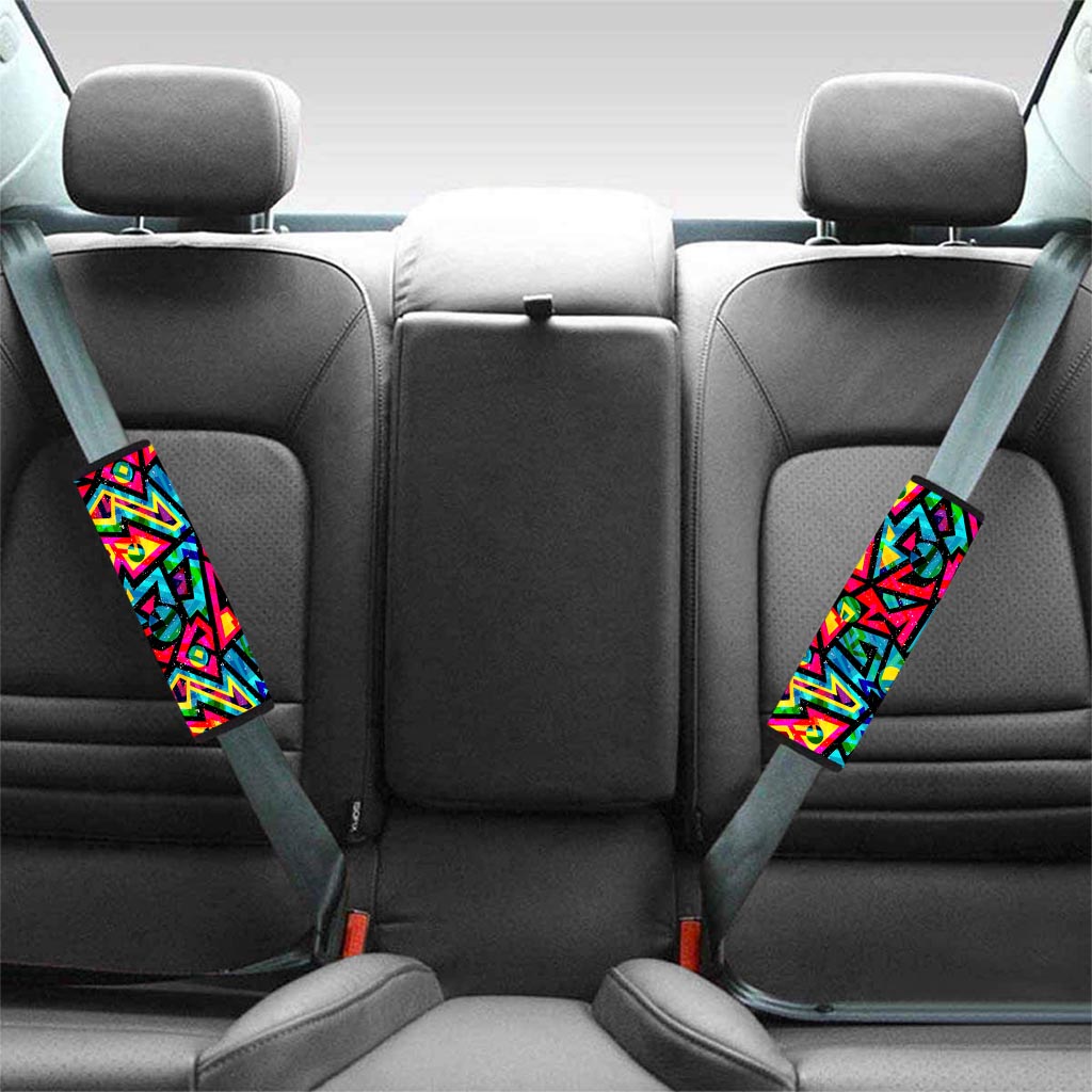 Psychedelic Geometric Print Seat Belt Cover-grizzshop