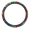 Psychedelic Geometric Print Steering Wheel Cover-grizzshop