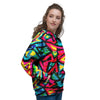 Psychedelic Geometric Print Women's Hoodie-grizzshop