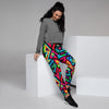 Psychedelic Geometric Print Women's Joggers-grizzshop