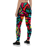 Psychedelic Geometric Print Women's Leggings-grizzshop