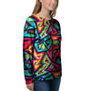 Psychedelic Geometric Print Women's Sweatshirt-grizzshop