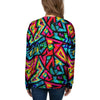 Psychedelic Geometric Print Women's Sweatshirt-grizzshop