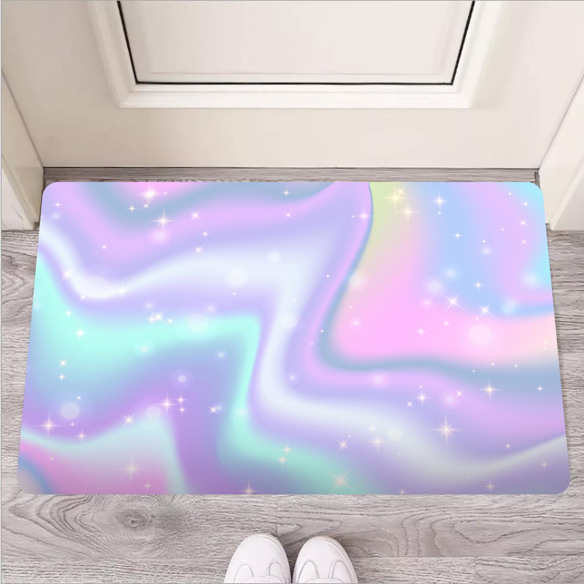 Psychedelic Holographic Door Mat-grizzshop