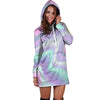 Psychedelic Holographic Hoodie Dress-grizzshop