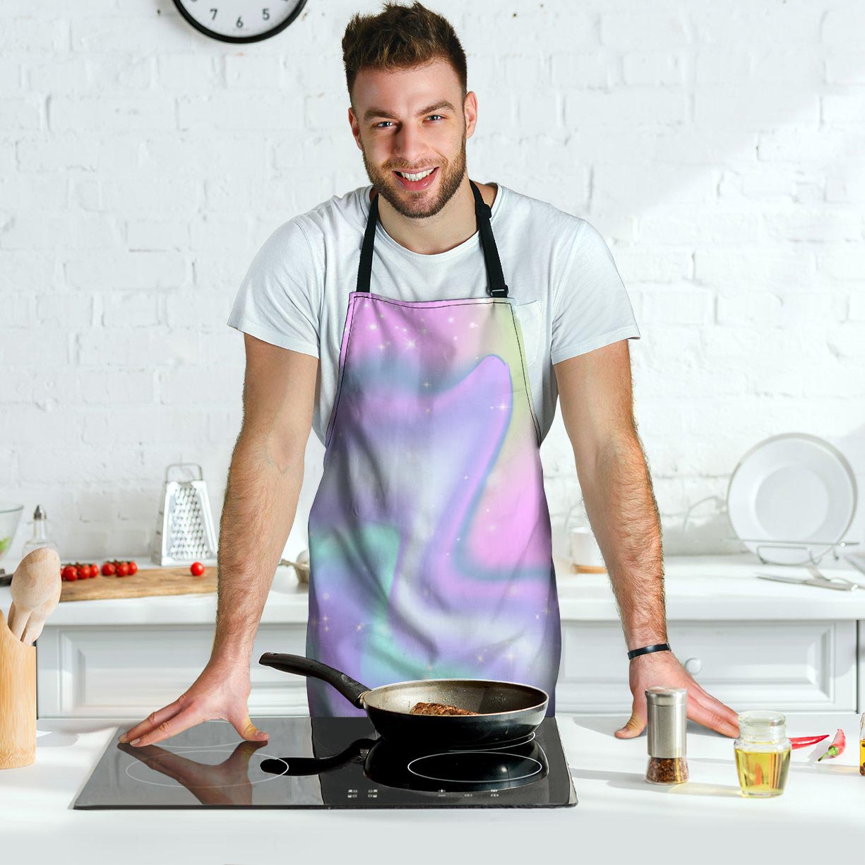 Psychedelic Holographic Men's Apron-grizzshop