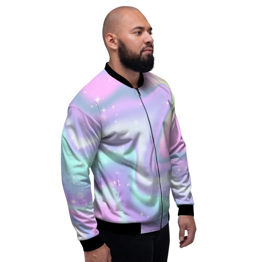 Psychedelic Holographic Men's Bomber Jacket-grizzshop