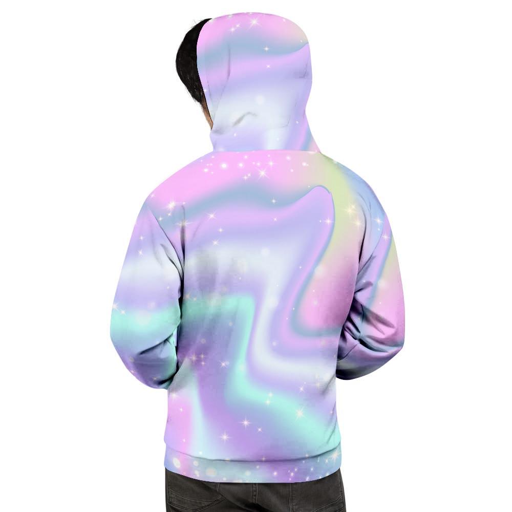 Psychedelic Holographic Men's Hoodie-grizzshop