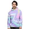 Psychedelic Holographic Men's Hoodie-grizzshop