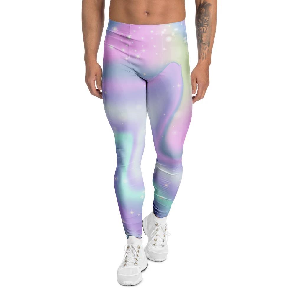 Psychedelic Holographic Men's Leggings-grizzshop