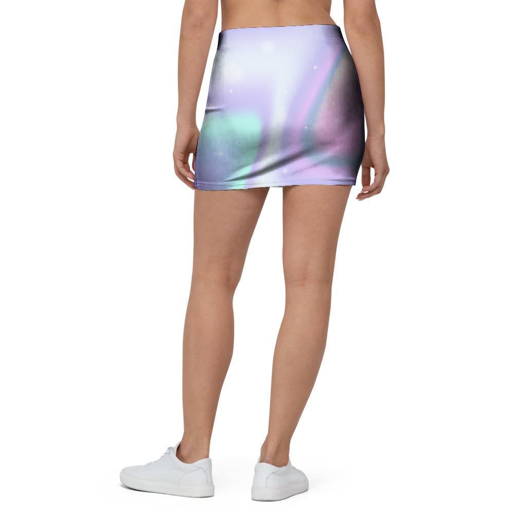 Psychedelic Holographic Mini Skirt-grizzshop
