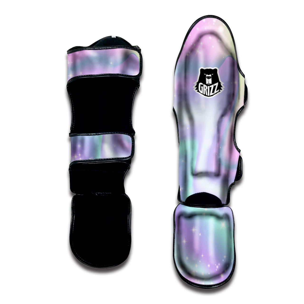 Psychedelic Holographic Muay Thai Shin Guard-grizzshop