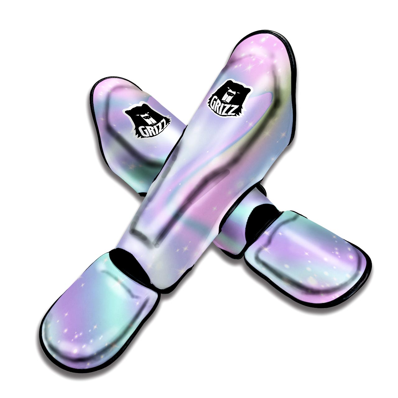 Psychedelic Holographic Muay Thai Shin Guard-grizzshop