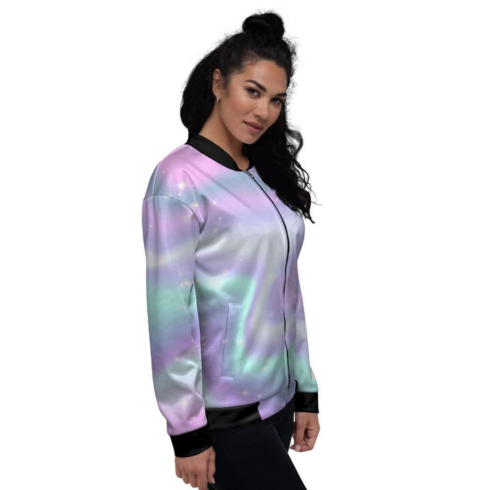 Psychedelic Holographic Women's Bomber Jacket-grizzshop