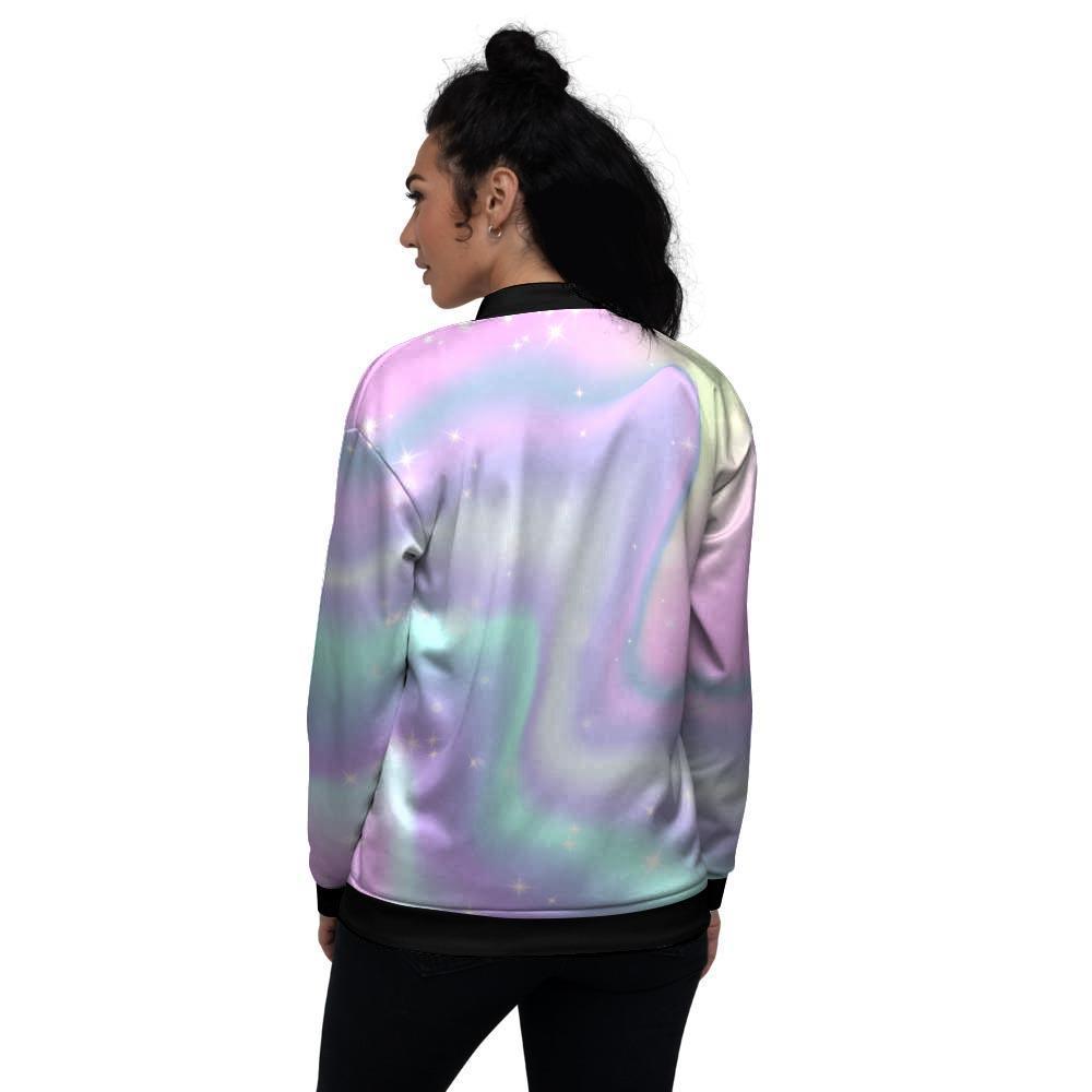 Psychedelic Holographic Women's Bomber Jacket-grizzshop