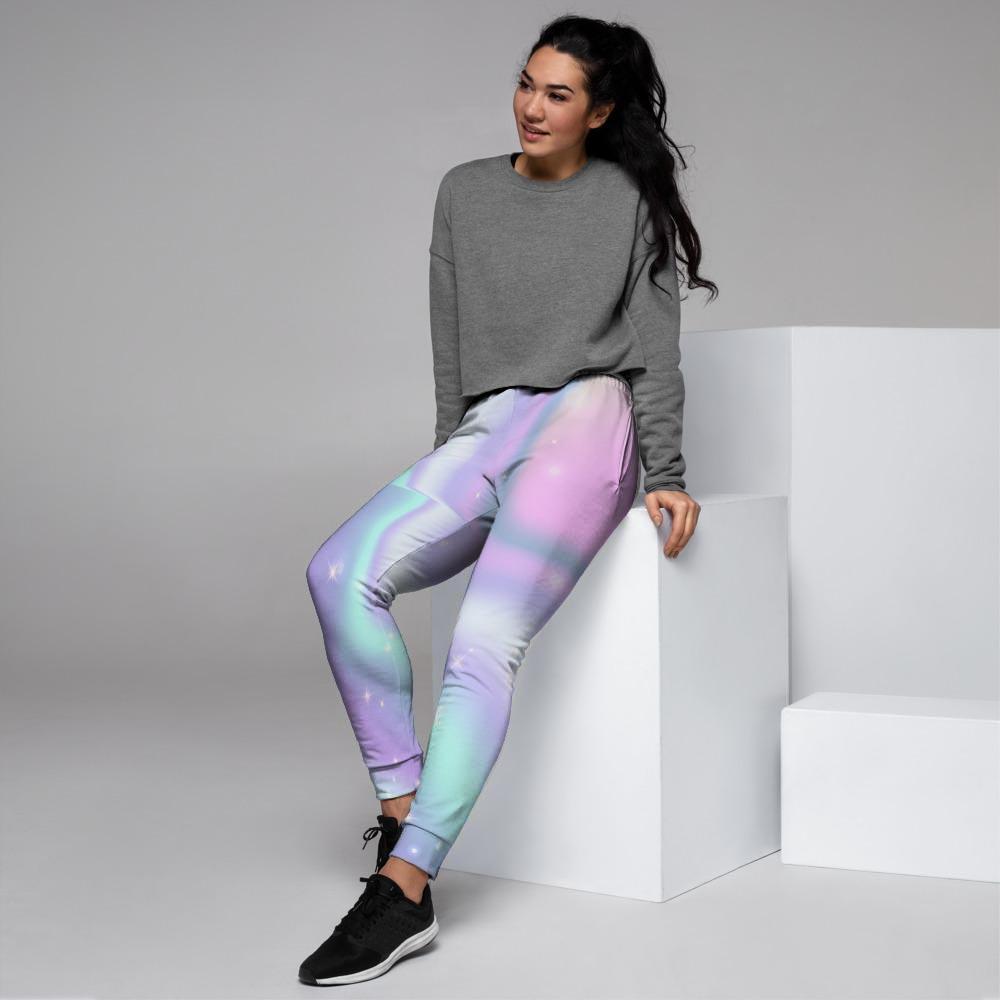 Psychedelic Holographic Women's Joggers-grizzshop