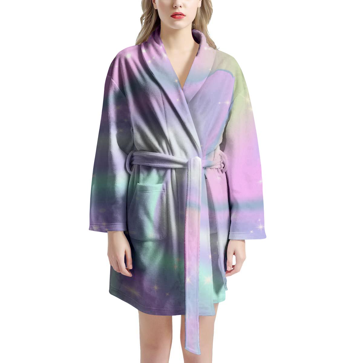 Psychedelic Holographic Women's Robe-grizzshop