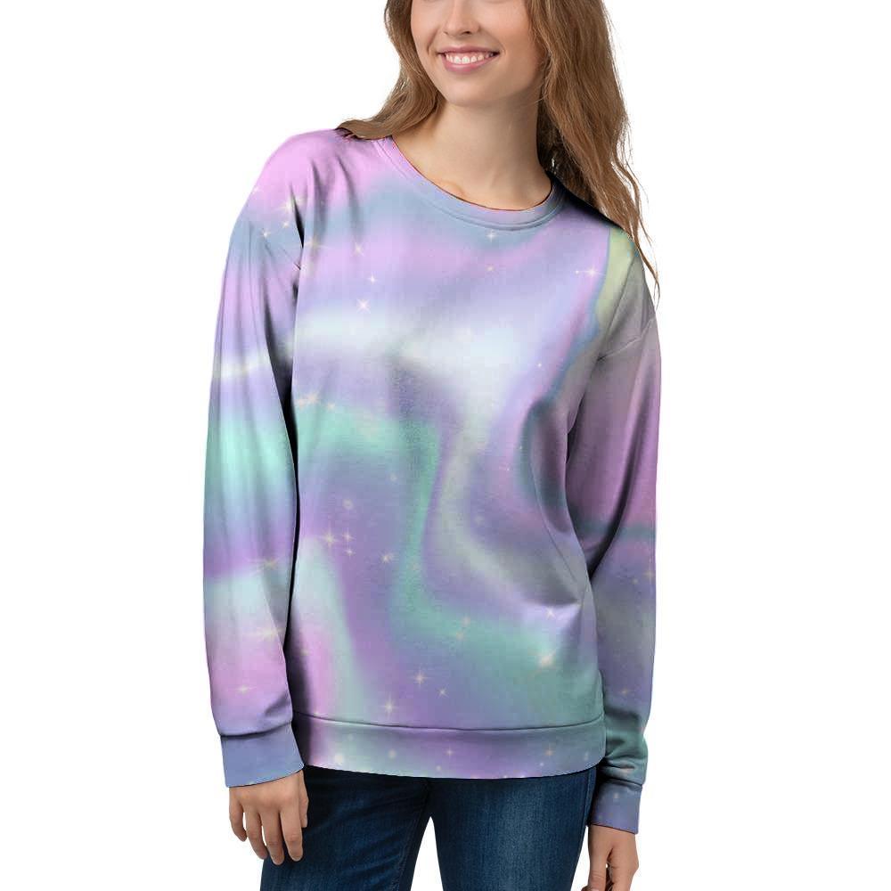 Psychedelic Holographic Women's Sweatshirt-grizzshop