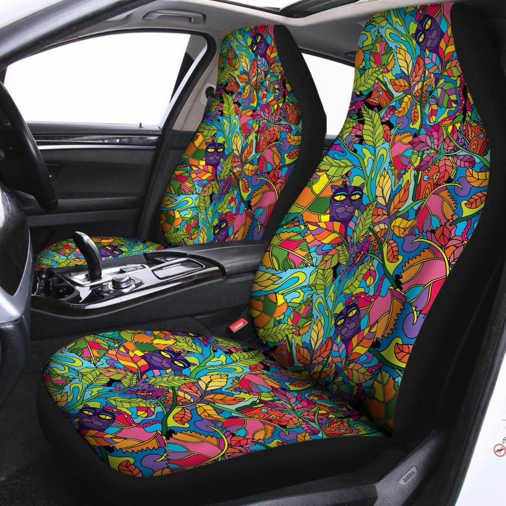 Psychedelic Jungle Forest Floral Car Seat Covers-grizzshop