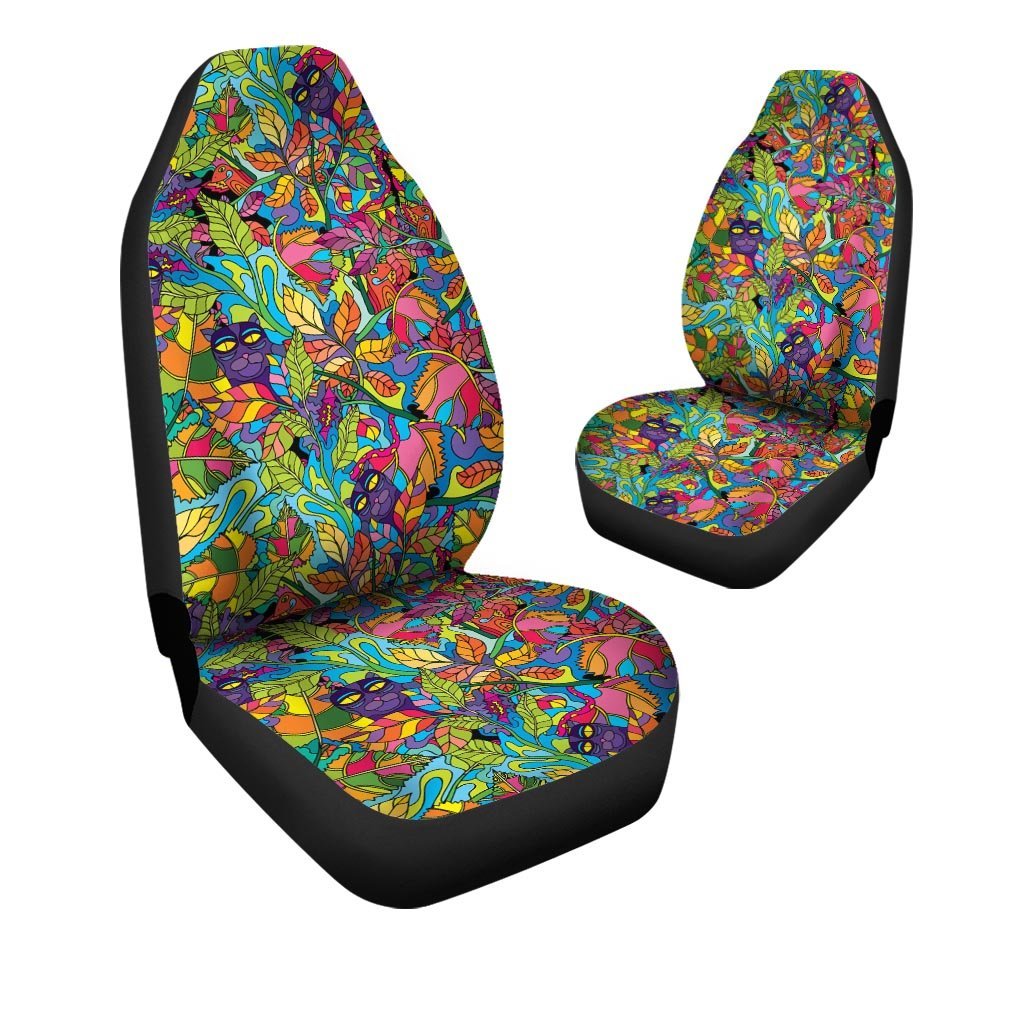 Psychedelic Jungle Forest Floral Car Seat Covers-grizzshop