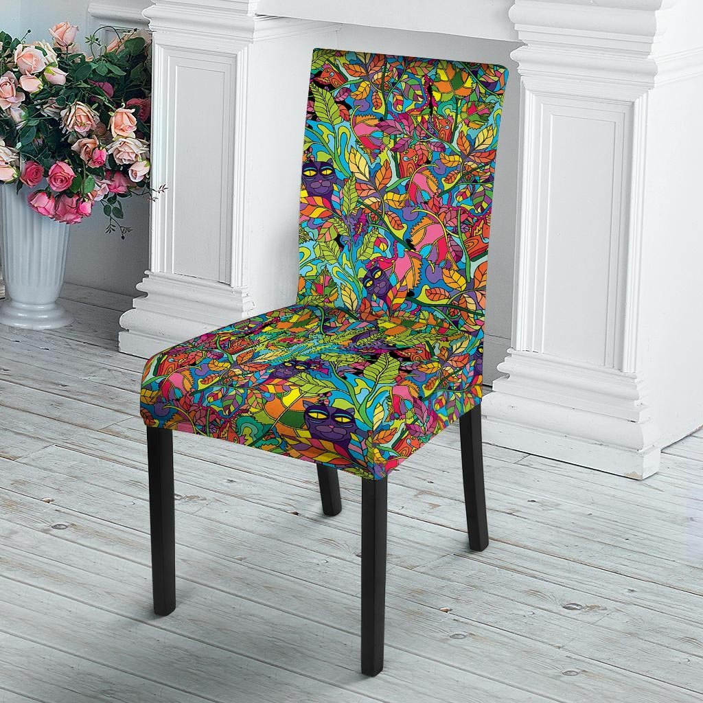 Psychedelic Jungle Forest Floral Chair Cover-grizzshop