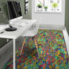 Psychedelic Jungle Forest Floral Floor Mat-grizzshop