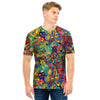 Psychedelic Jungle Forest Floral Men T Shirt-grizzshop