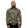 Psychedelic Jungle Forest Floral Men's Bomber Jacket-grizzshop