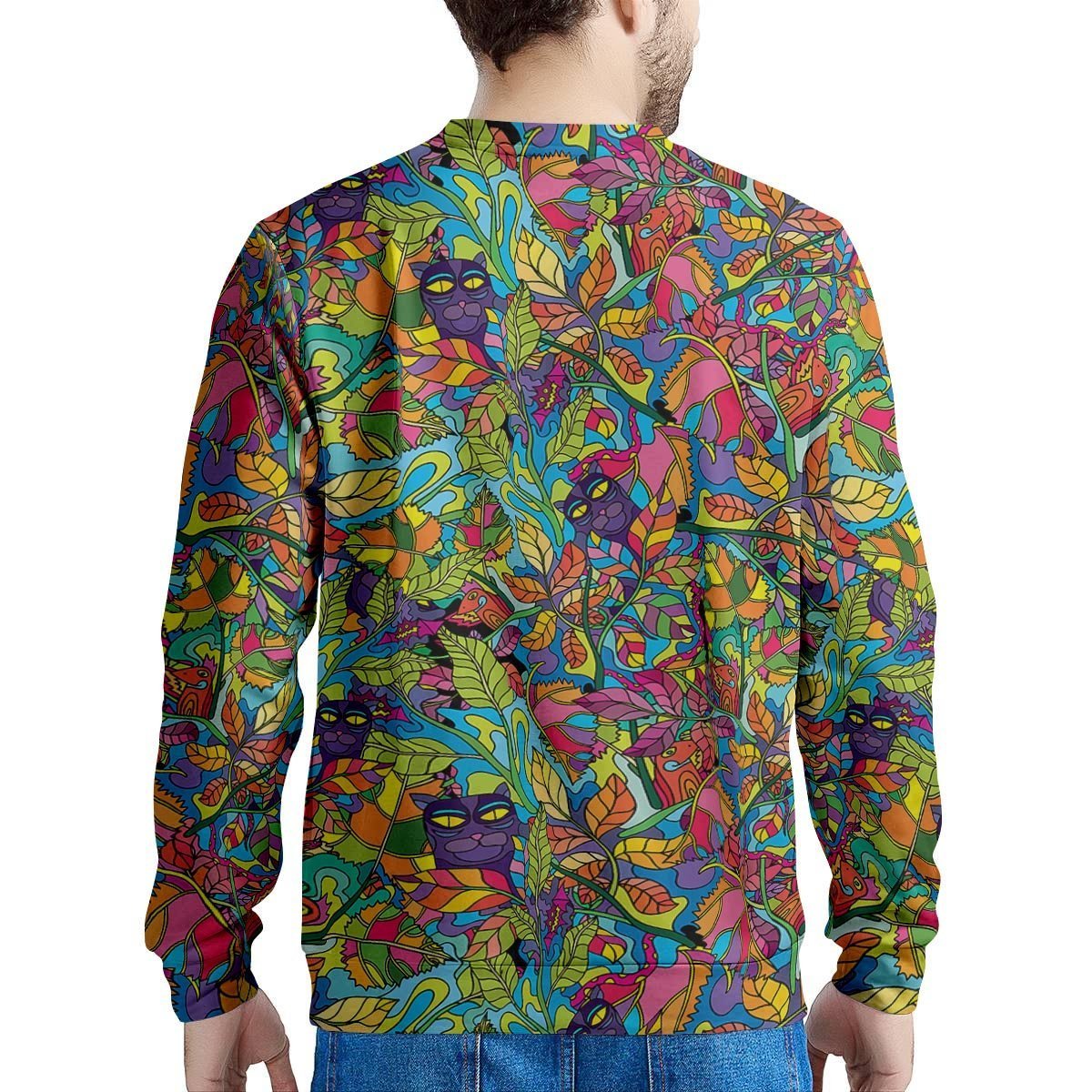 Psychedelic Jungle Forest Floral Men's Sweatshirt-grizzshop