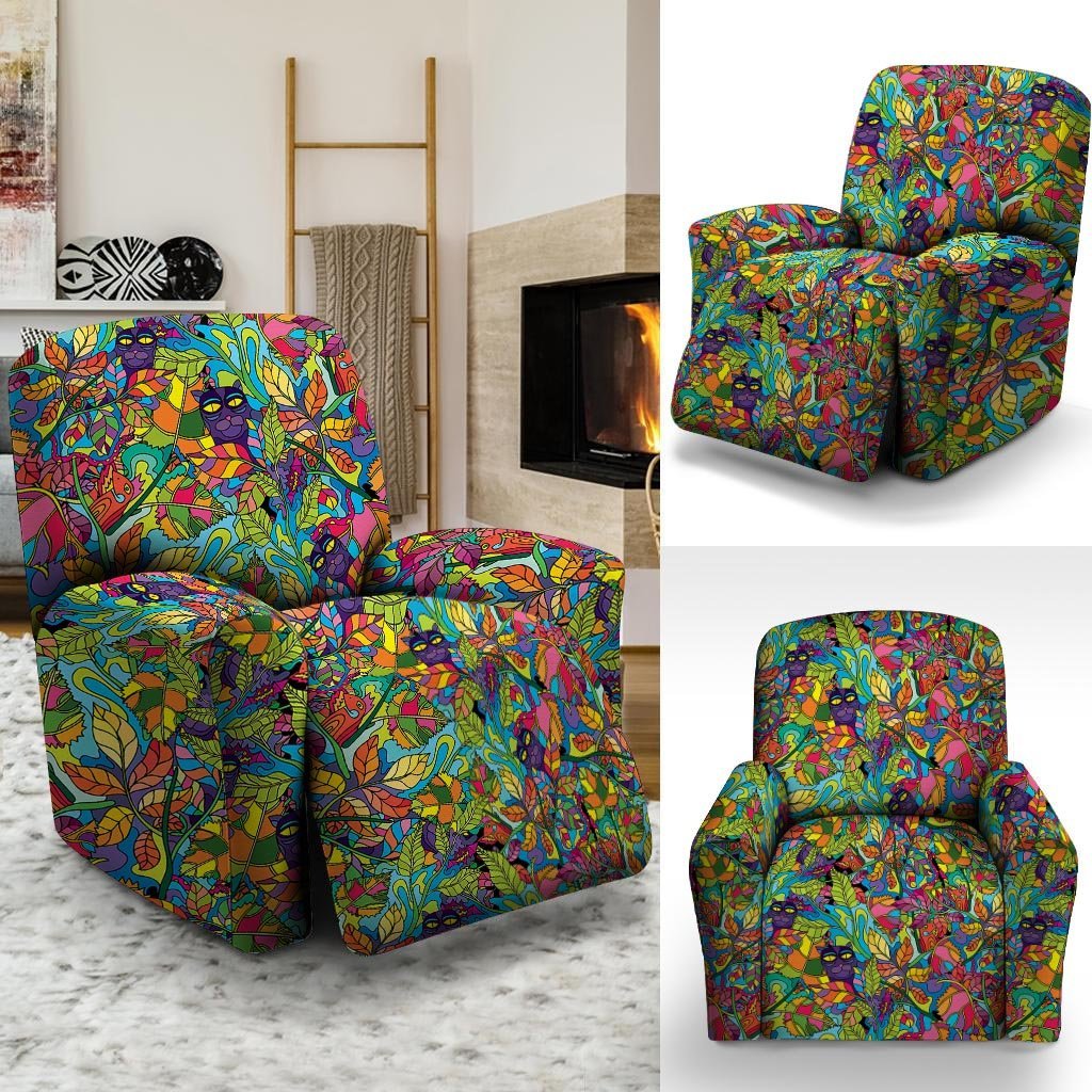 Psychedelic Jungle Forest Floral Recliner Cover-grizzshop