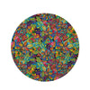 Psychedelic Jungle Forest Floral Round Rug-grizzshop