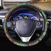 Psychedelic Jungle Forest Floral Steering Wheel Cover-grizzshop