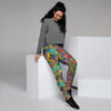 Psychedelic Jungle Forest Floral Women's Joggers-grizzshop