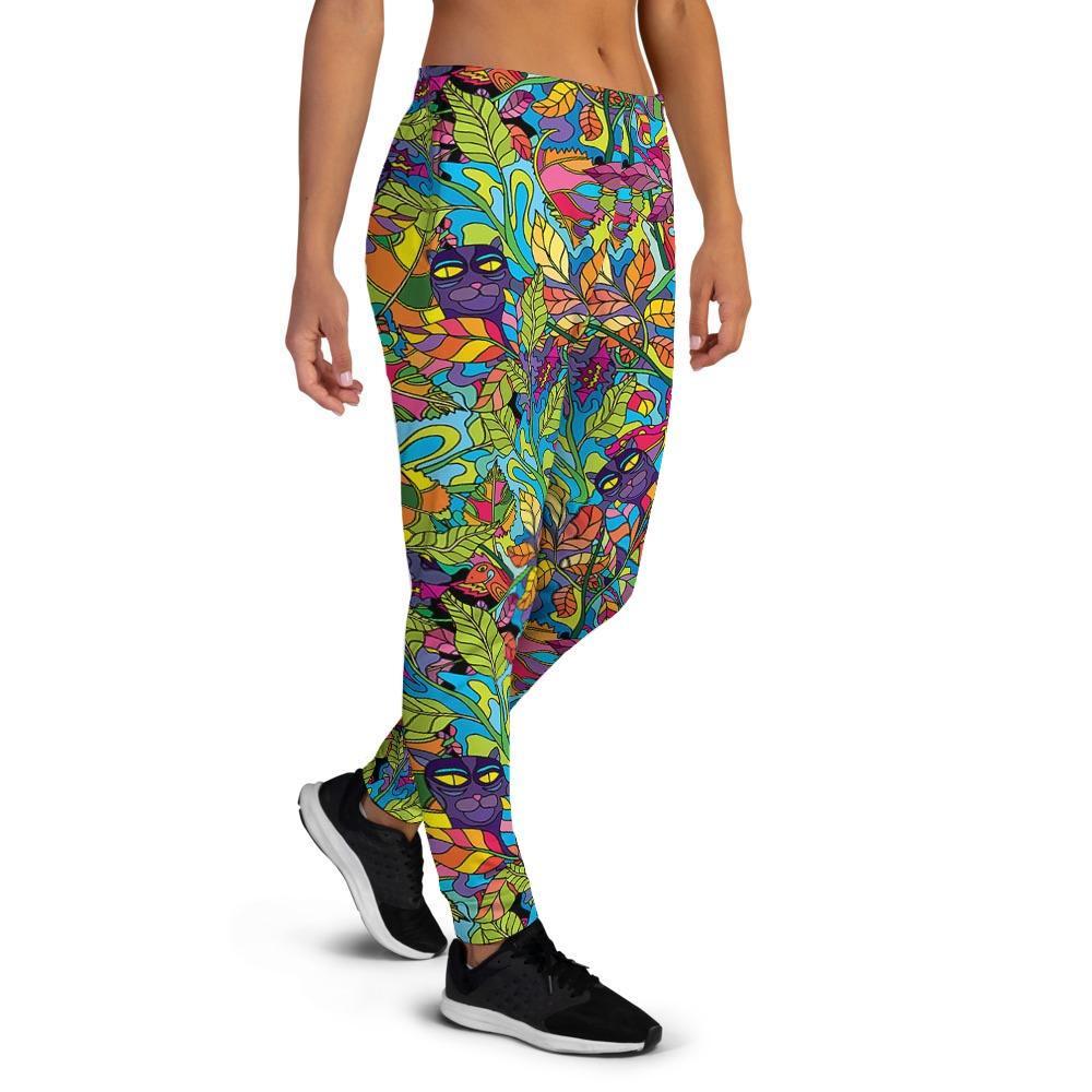 Psychedelic Jungle Forest Floral Women's Joggers-grizzshop