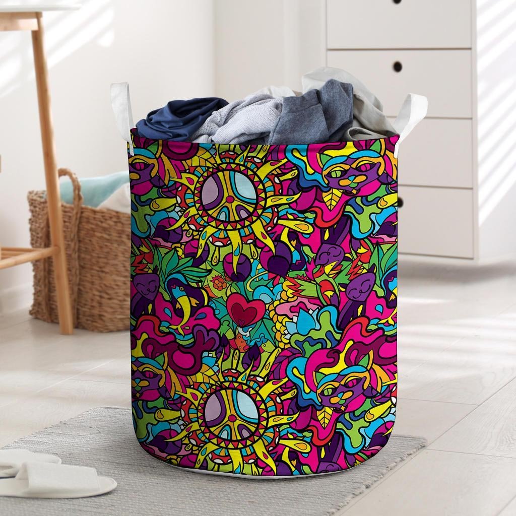 Psychedelic Laundry Basket-grizzshop