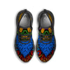 Psychedelic Magic Mushroom Print Black Running Shoes-grizzshop