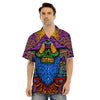 Psychedelic Magic Mushroom Print Men's Hawaiian Shirt-grizzshop