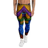 Psychedelic Magic Mushroom Print Men's Leggings-grizzshop