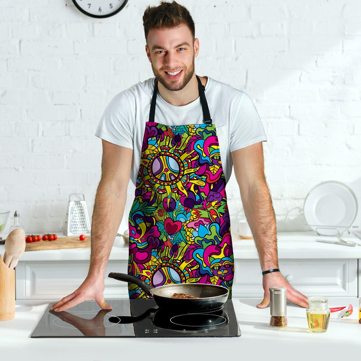 Psychedelic Men's Apron-grizzshop