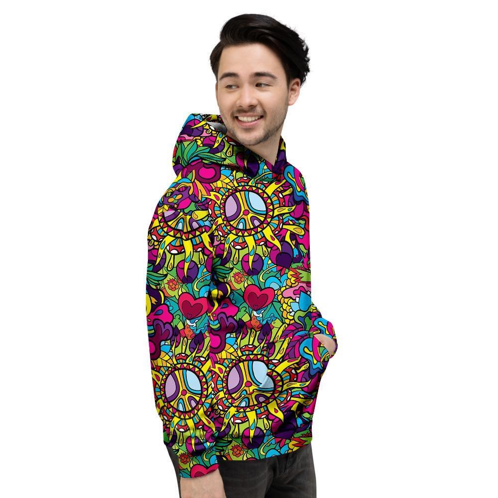 Psychedelic Men's Hoodie-grizzshop