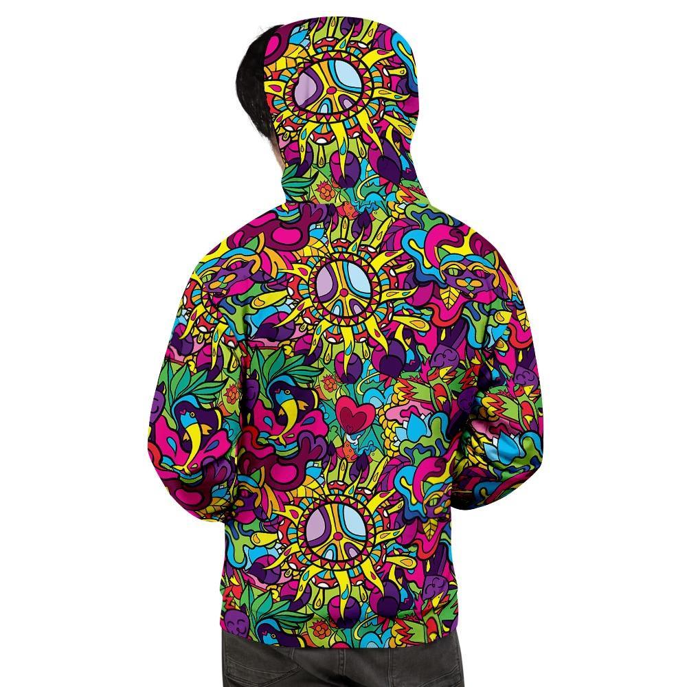 Psychedelic Men's Hoodie-grizzshop