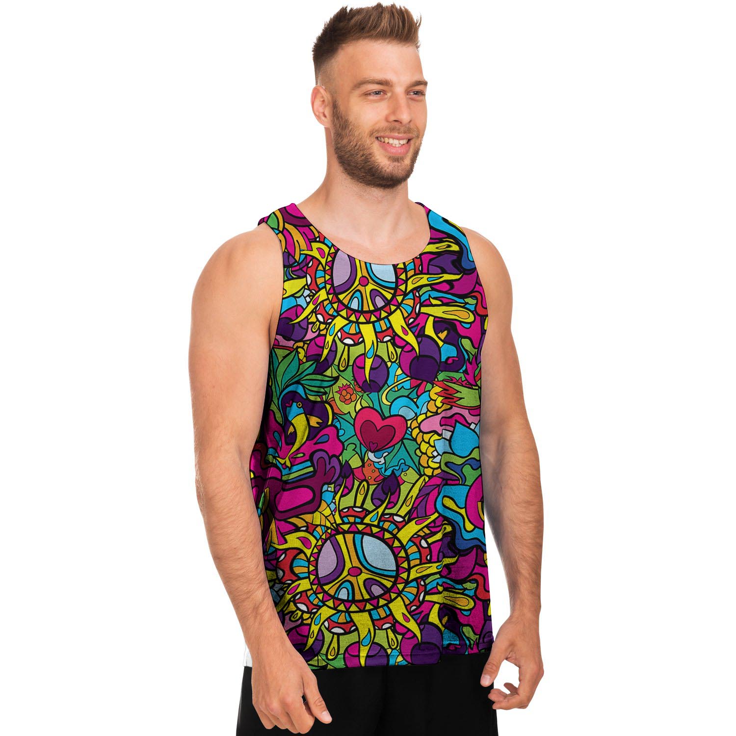 Psychedelic Men's Tank Tops-grizzshop