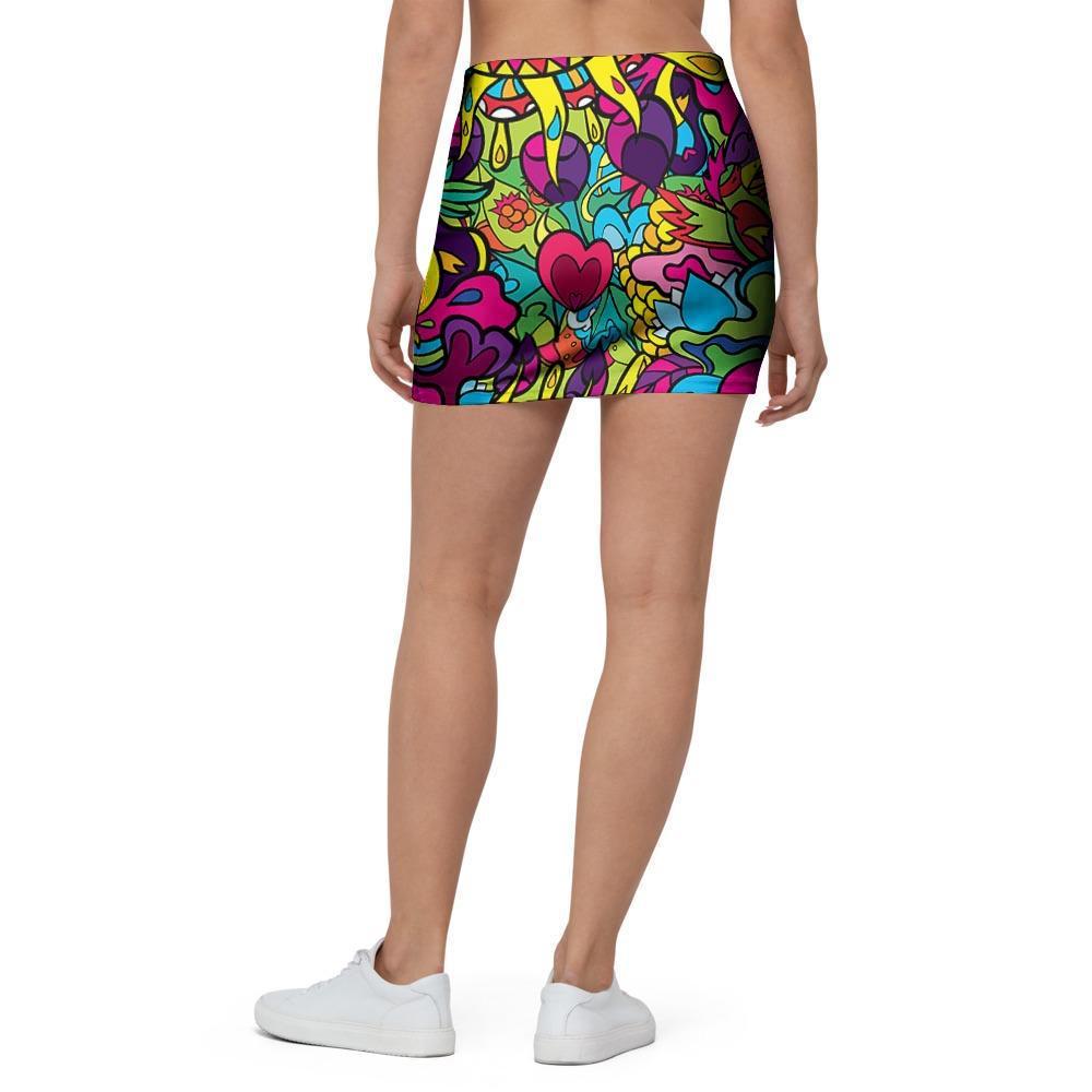 Psychedelic Mini Skirt-grizzshop