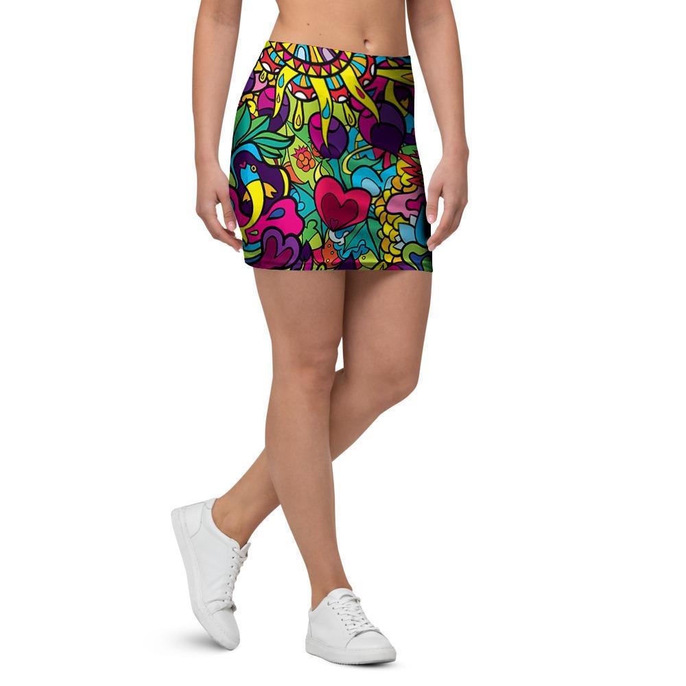 Psychedelic Mini Skirt-grizzshop