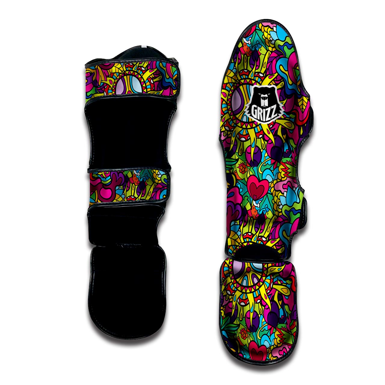 Psychedelic Muay Thai Shin Guard-grizzshop