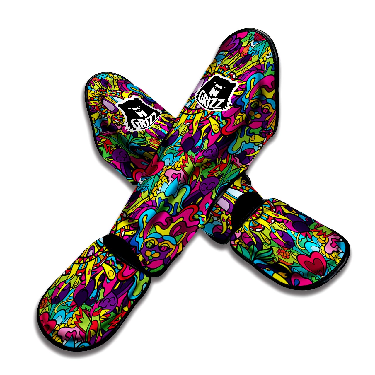 Psychedelic Muay Thai Shin Guard-grizzshop